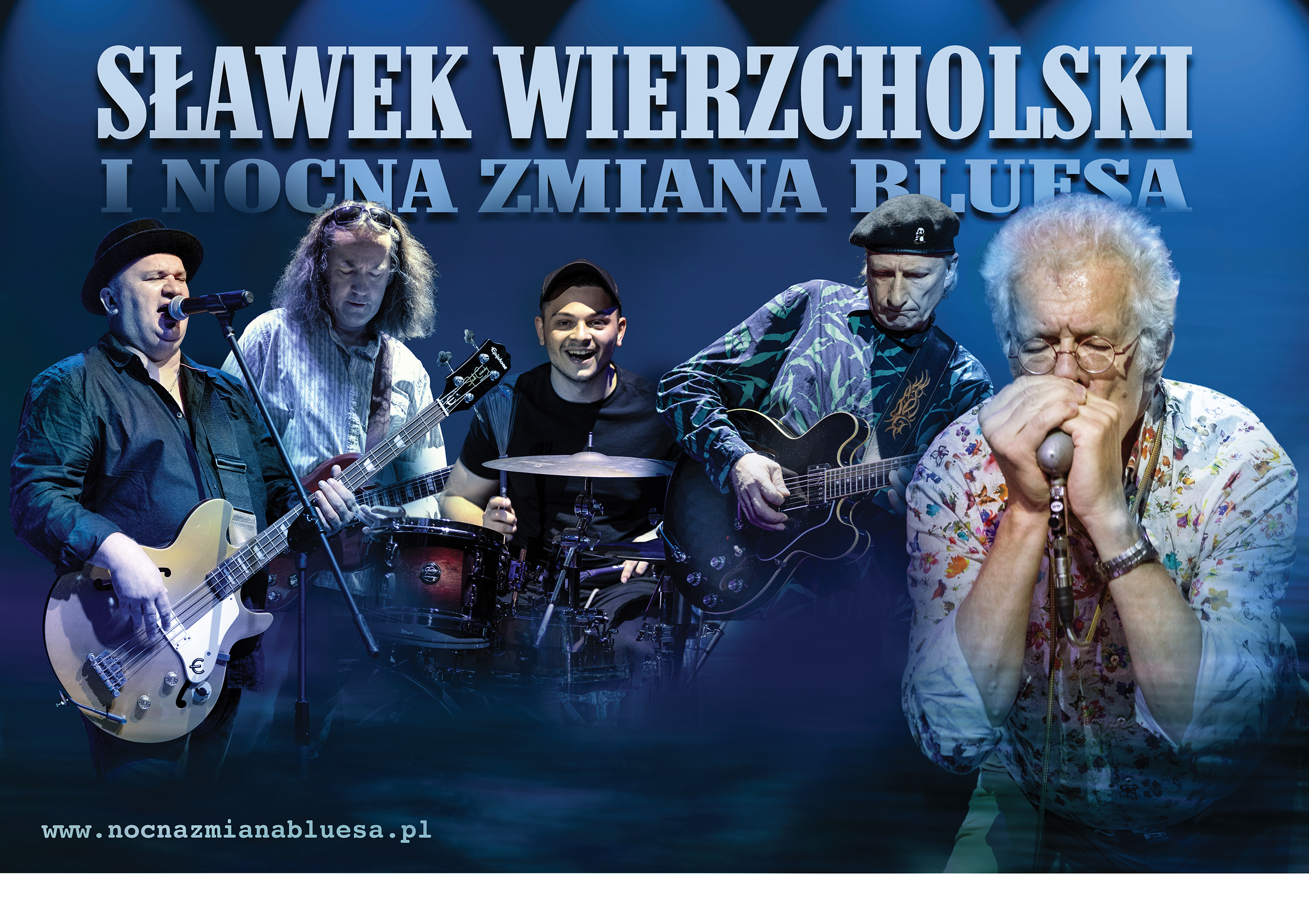 plakat Sławek Wierzcholski i Nocna Zmiana Bluesa PLAKAT KONCERTOWY nowy