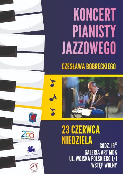 Plakat pianista jazzowy